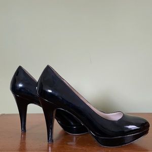 Nickels Black Patent Leather Heels